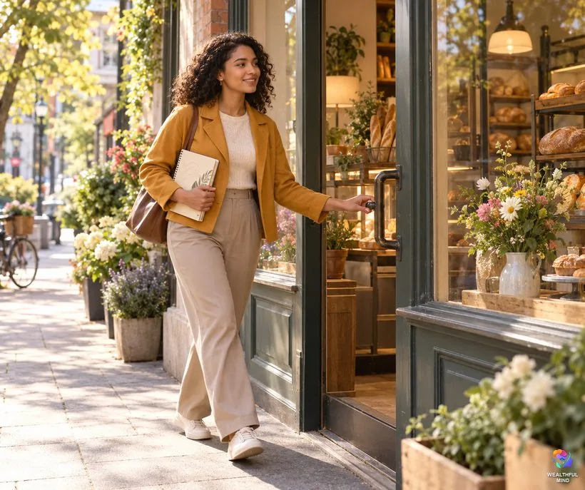 Does the 1x11 manifestation method work: a young woman acting on her manifestation by walking into a bakery to ask about a job