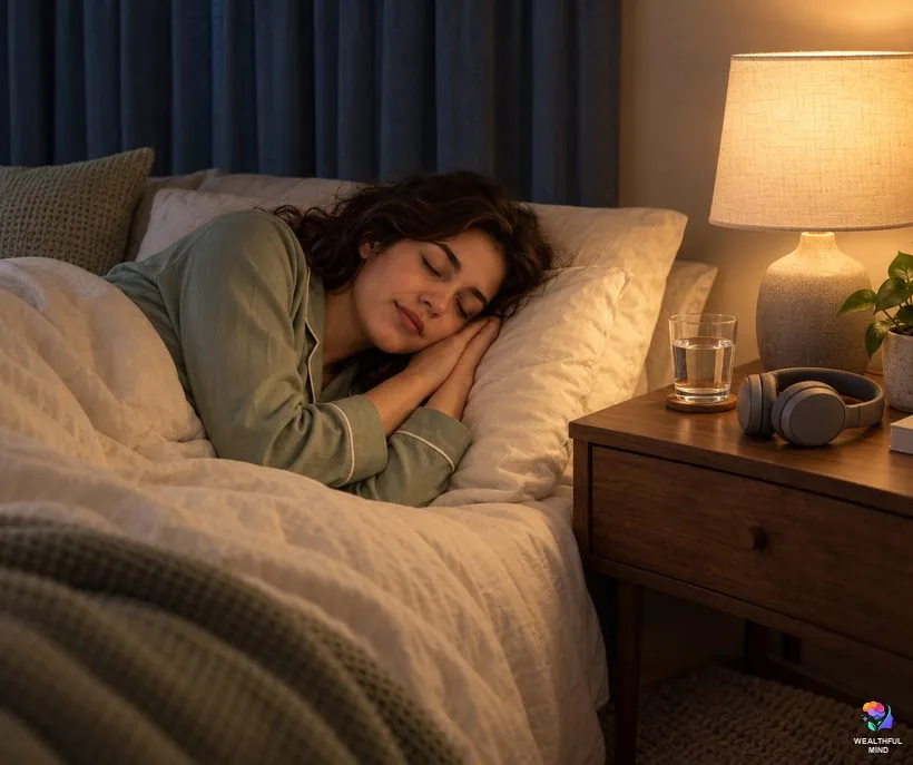 Is the Julia method safe: a young woman sleeping on her side with her headphones off on the nightstand