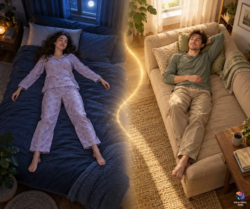 Julia method vs Raven method: one shifter drifting to sleep at night and another opening his eyes in daylight
