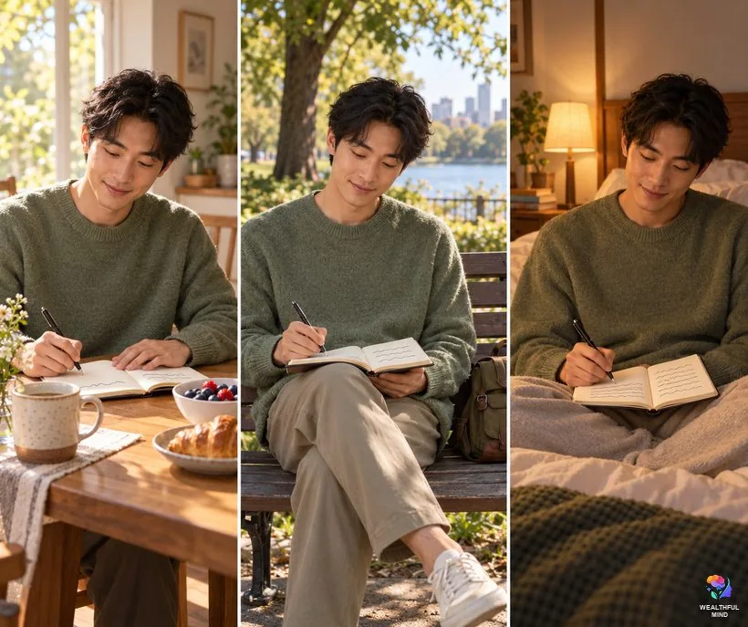 What is the 369 method: a young man writing his wish in the morning, the afternoon and at night